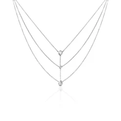 Histoire d'Or Collier Shanene Argent Blanc Oxyde De Zirconium Clearance