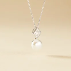 Histoire d'Or Collier Shirine Argent Blanc Perle De Culture Et Oxyde De Zirconium Discount