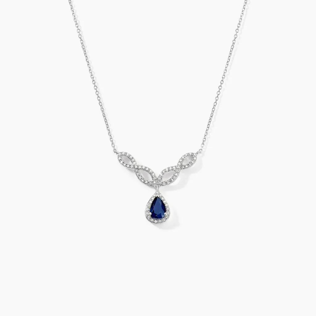 Histoire d'Or Collier Sissi Or Blanc Saphir Diamant Discount