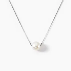 Histoire d'Or Collier Sissy Or Blanc Perle De Culture or blanc perle nacre Discount