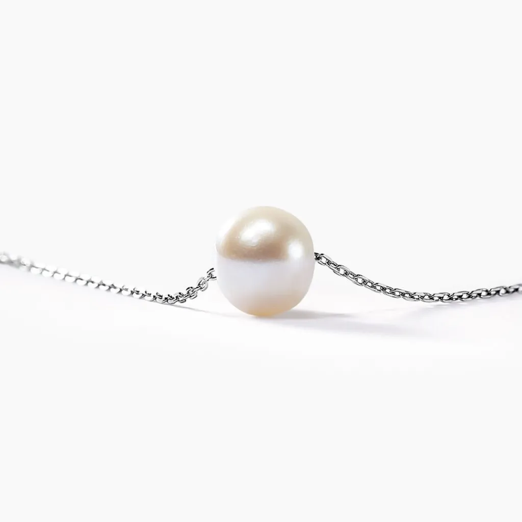 Histoire d'Or Collier Sissy Or Blanc Perle De Culture or blanc perle nacre Discount