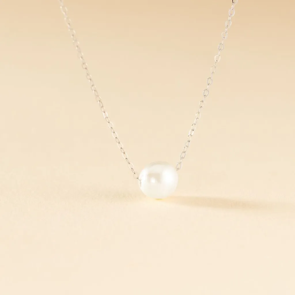Histoire d'Or Collier Sissy Or Blanc Perle De Culture or blanc perle nacre Discount