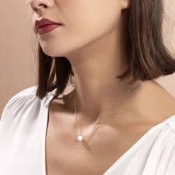 Histoire d'Or Collier Sissy Or Blanc Perle De Culture or blanc perle nacre Discount