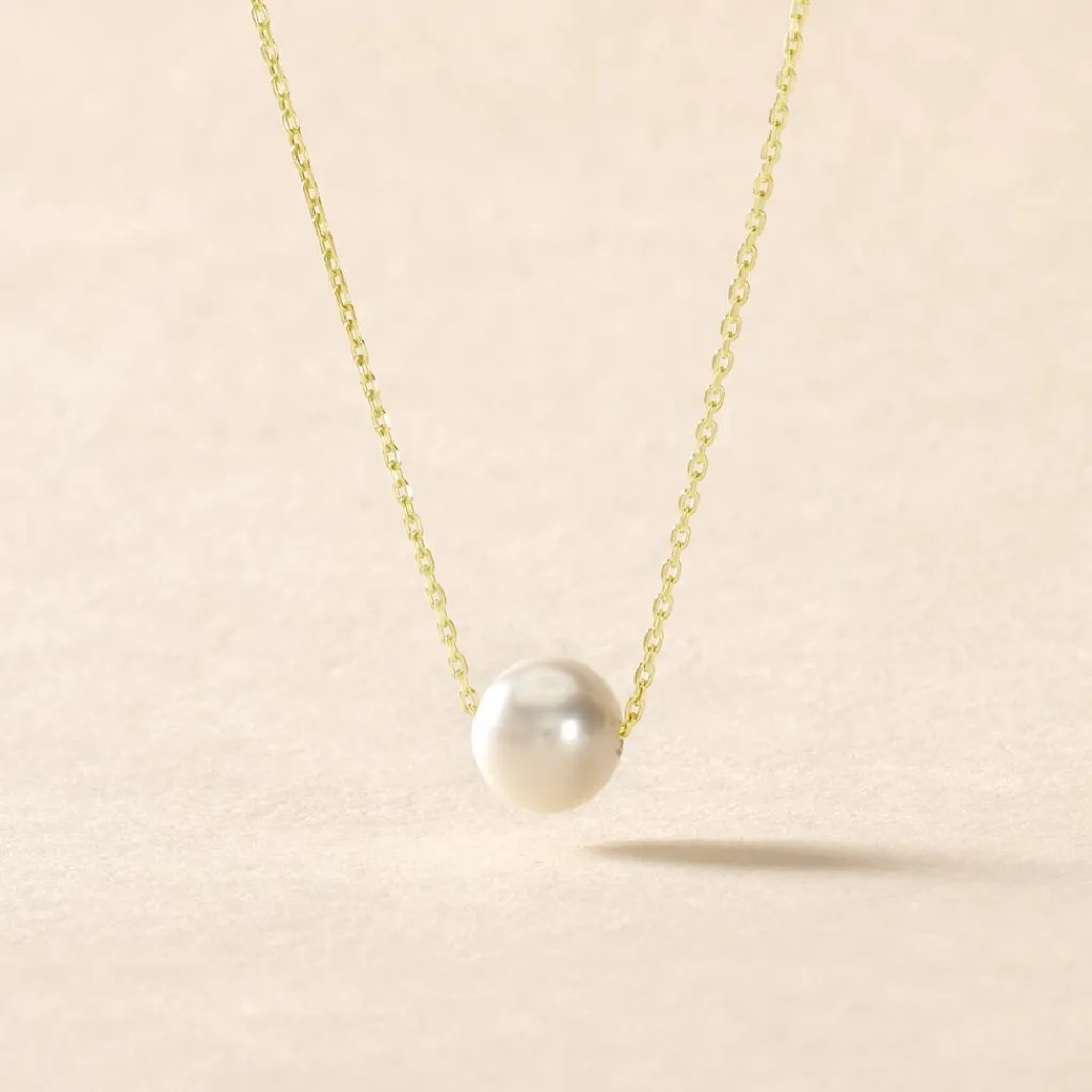 Histoire d'Or Collier Sissy Or Jaune Perle De Culture or jaune perle nacre Sale
