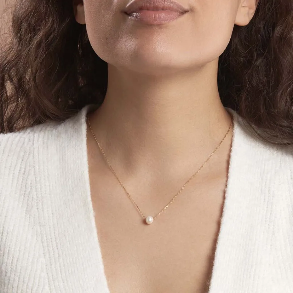 Histoire d'Or Collier Sissy Or Jaune Perle De Culture or jaune perle nacre Sale