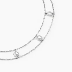 Histoire d'Or Collier Sixties Argent Blanc Outlet