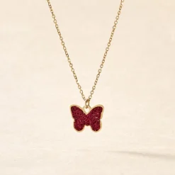 Histoire d'Or Collier Solena Papillon Or Jaune Sale