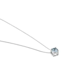 Histoire d'Or Collier Solitaire Argent Blanc Rio Santa Teresa Oxyde De Zirconium argent blanc oxyde bleu sky Best