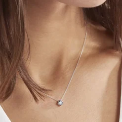 Histoire d'Or Collier Solitaire Argent Blanc Rio Santa Teresa Oxyde De Zirconium argent blanc oxyde bleu sky Best