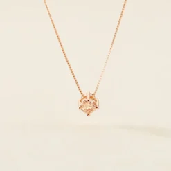 Histoire d'Or Collier Solitaire Argent Rose Rio Santa Teresa Oxyde De Zirconium argent rose oxyde champagne