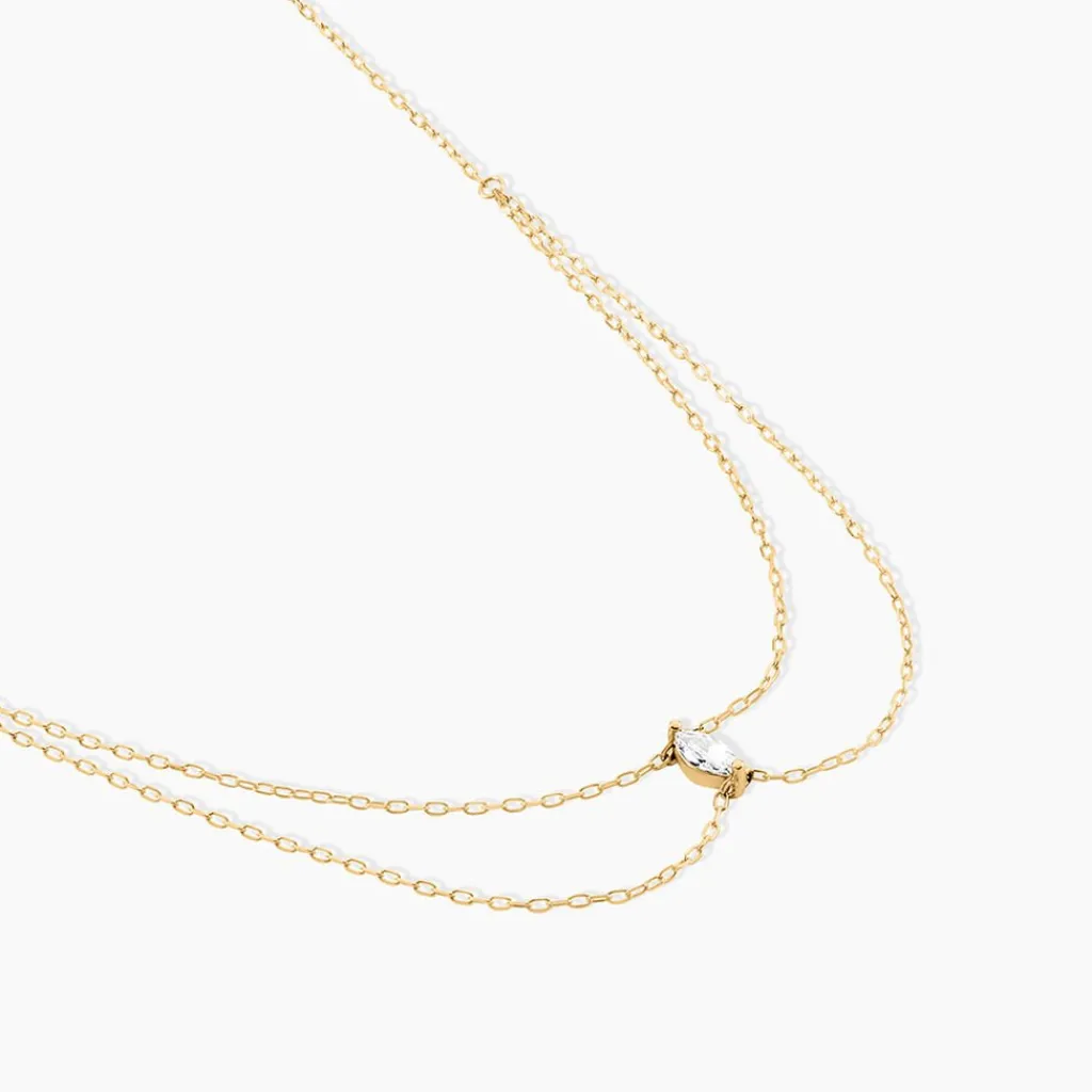 Histoire d'Or Collier Sparkle Or Jaune Oxyde De Zirconium