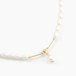 Histoire d'Or Collier Stella-rose Or Jaune Perle De Culture Discount