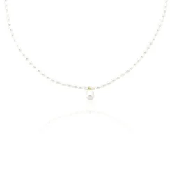 Histoire d'Or Collier Stella-rose Or Jaune Perle De Culture Hot