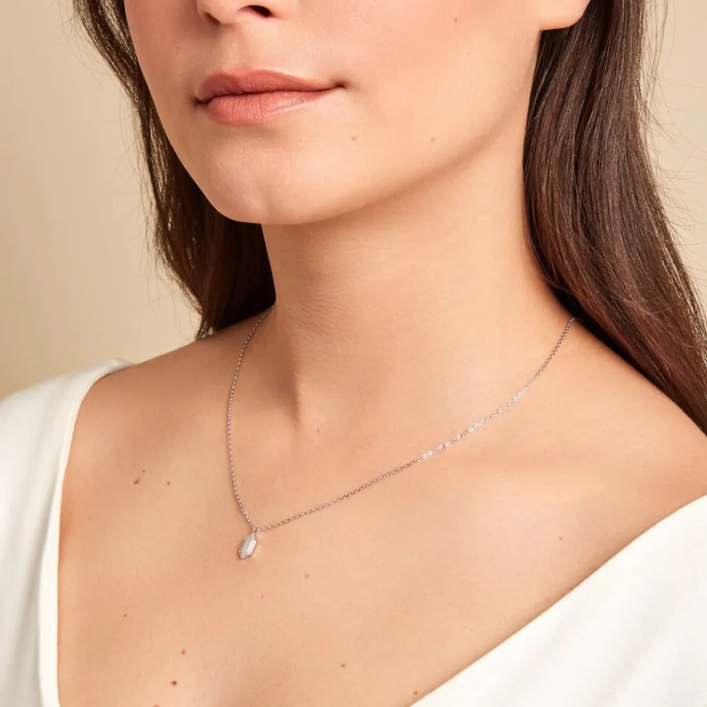 Histoire d'Or Collier Stellie Argent Blanc Oxyde De Zirconium Discount