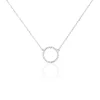 Histoire d'Or Collier Stip Or Blanc Oxyde De Zirconium