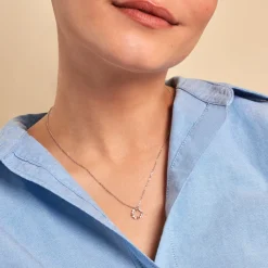 Histoire d'Or Collier Sueda Argent Blanc Oxyde De Zirconium