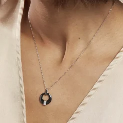 Histoire d'Or Collier Suzanne Argent Blanc Céramique Et Oxyde De Zirconium Discount