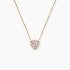 Histoire d'Or Collier Suzon Argent Rose Oxyde De Zirconium argent rose oxyde rose Discount
