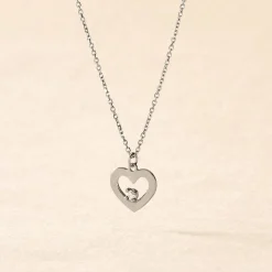 Histoire d'Or Collier Sweet Heart Or Blanc Diamant Hot