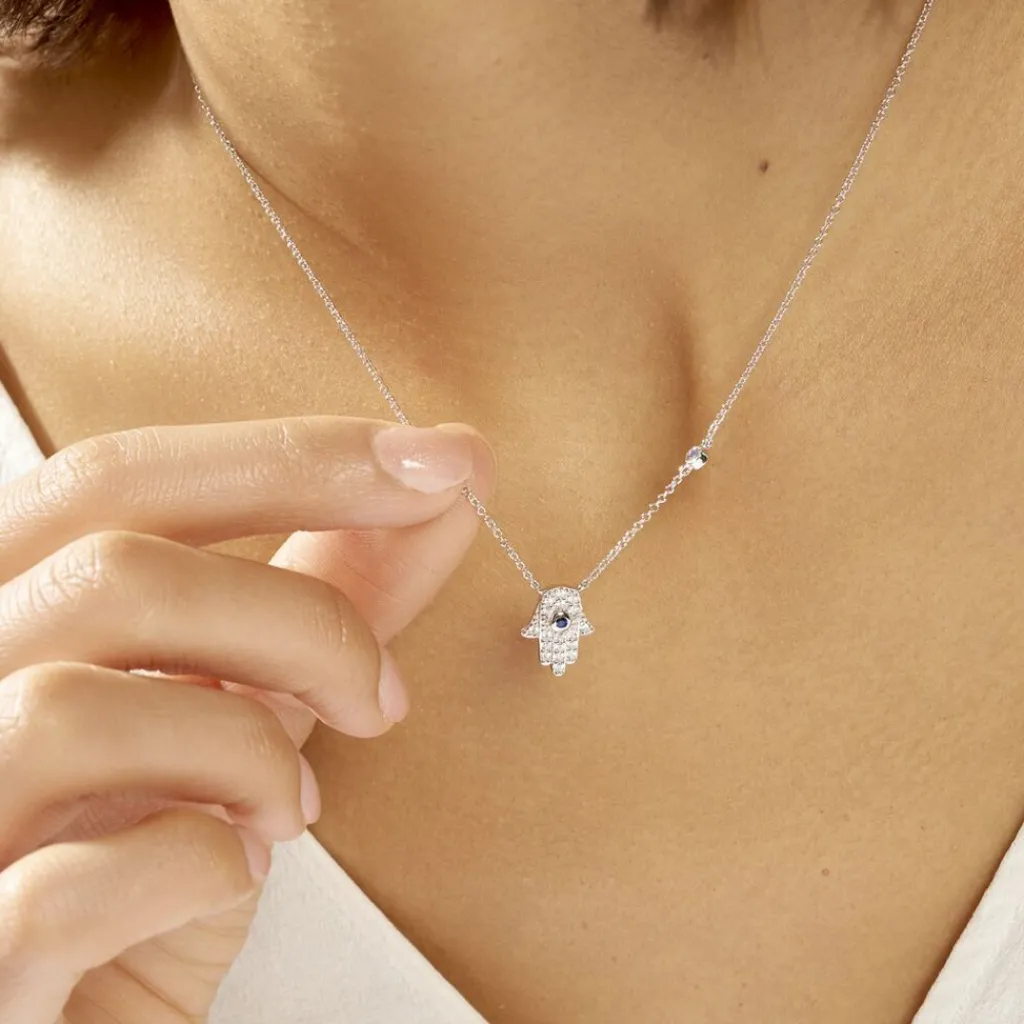 Histoire d'Or Collier Symbolique Argent Blanc Oxyde De Zirconium Outlet