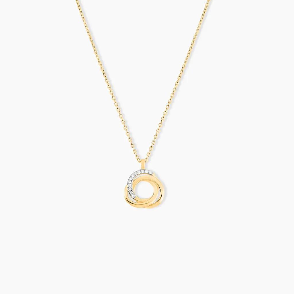 Histoire d'Or Collier Syrena or jaune diamant Outlet