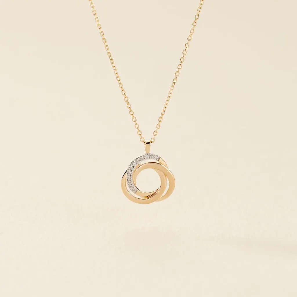 Histoire d'Or Collier Syrena or jaune diamant Outlet