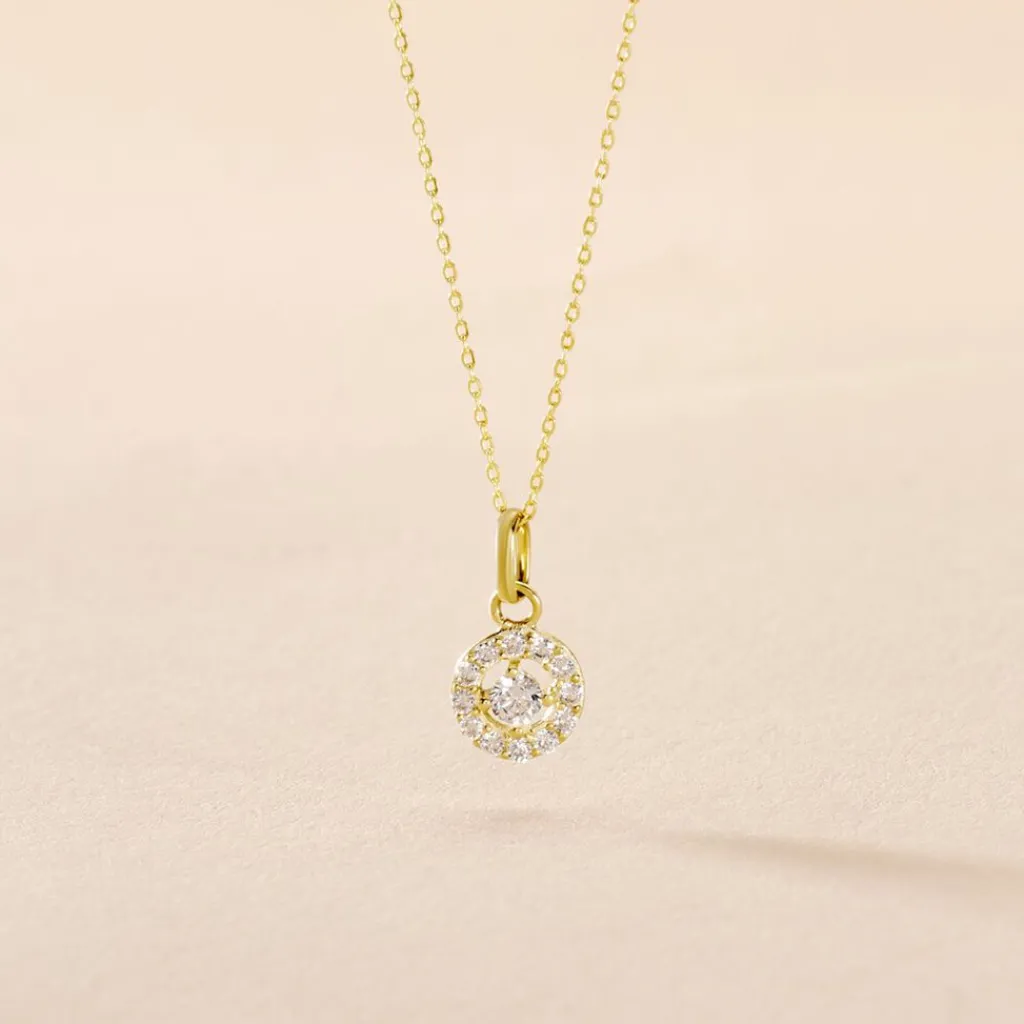 Histoire d'Or Collier Tahera Or Jaune Oxyde De Zirconium Hot