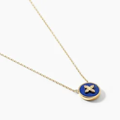 Histoire d'Or Collier Talisman Or Jaune Lapis Lazuli Diamant or jaune lapis lazuli bleu Sale