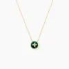 Histoire d'Or Collier Talisman Or Jaune Malachite Diamant Outlet