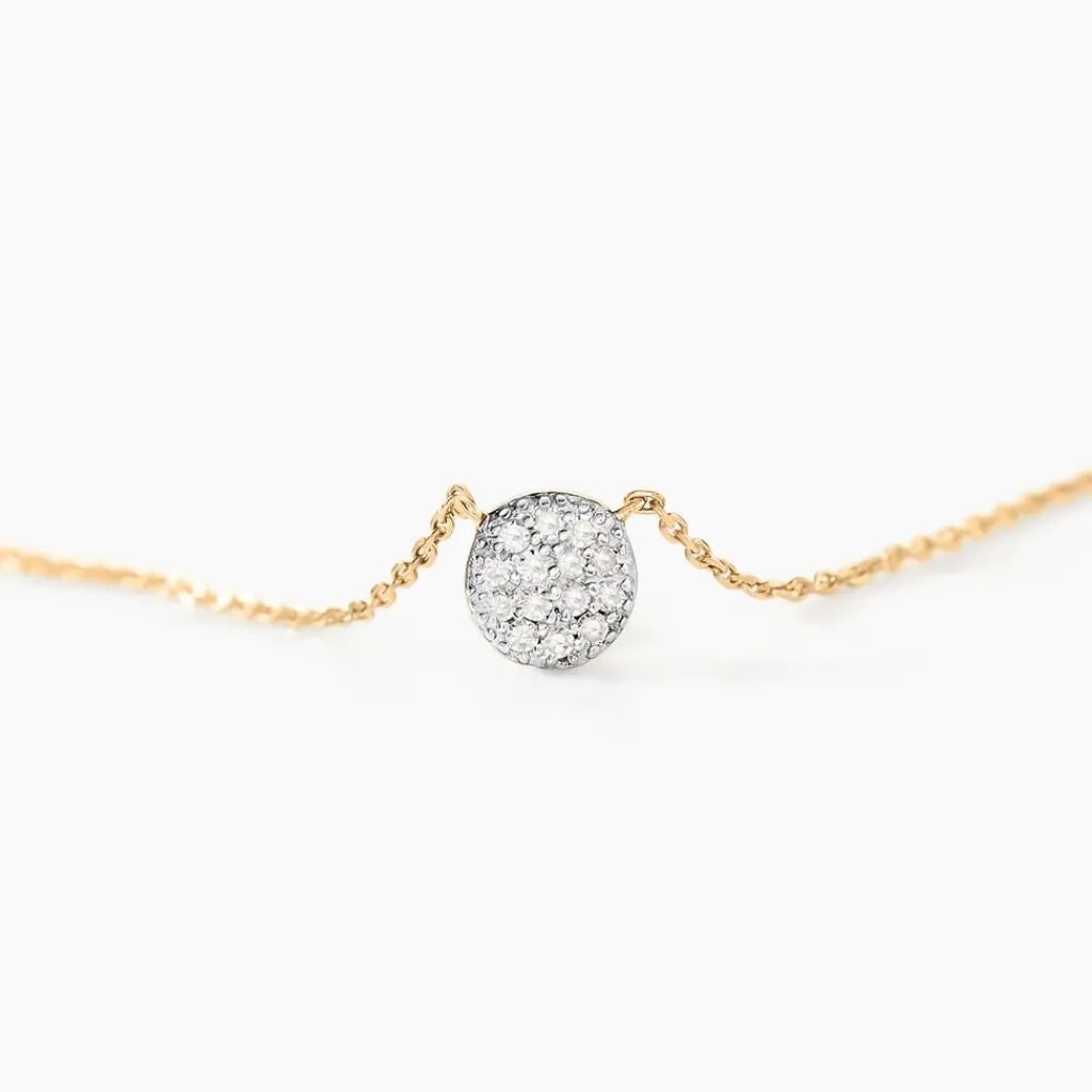 Histoire d'Or Collier Teani or jaune diamant Sale