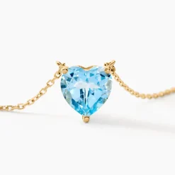 Histoire d'Or Collier Tender Love Or Jaune Topaze or jaune topaze bleu Discount