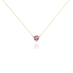 Histoire d'Or Collier Tender Love Or Jaune Améthyste or jaune améthyste violet Sale