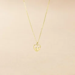 Histoire d'Or Collier Terentille Coeur Or Jaune Oxyde De Zirconium