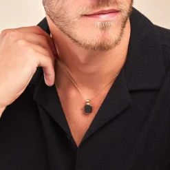 Histoire d'Or Collier Tertius Or Jaune Onyx Online