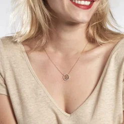 Histoire d'Or Collier Theolina Plaqué Or Jaune Oxyde De Zirconium Sale