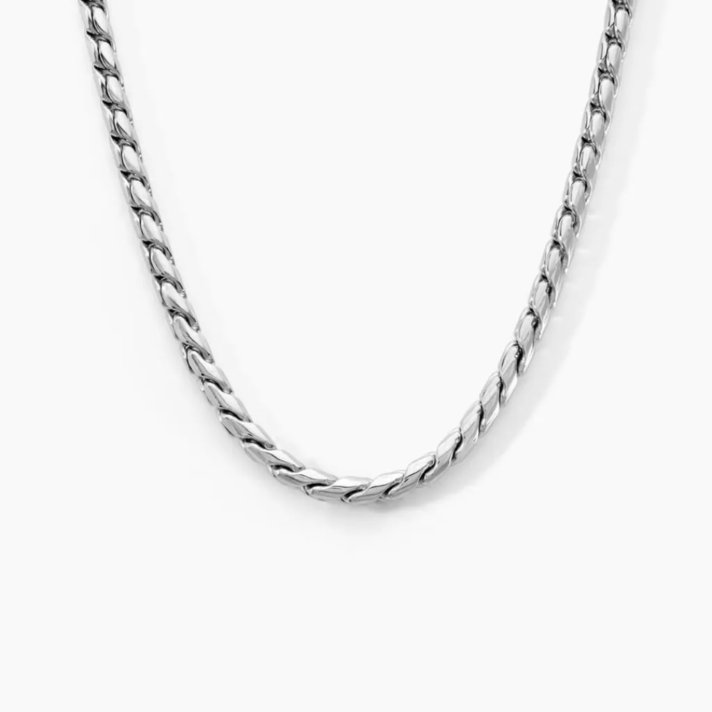 Histoire d'Or Collier Thies Acier Blanc New