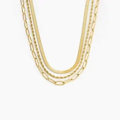 Histoire d'Or Collier Thika Acier Jaune Clearance