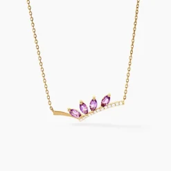 Histoire d'Or Collier Tiara Or Jaune Améthyste Oxyde De Zirconium or jaune améthyste violet Clearance