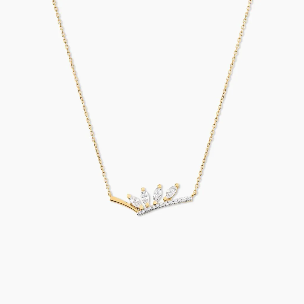 Histoire d'Or Collier Tiara De Zirconium or jaune oxyde Sale