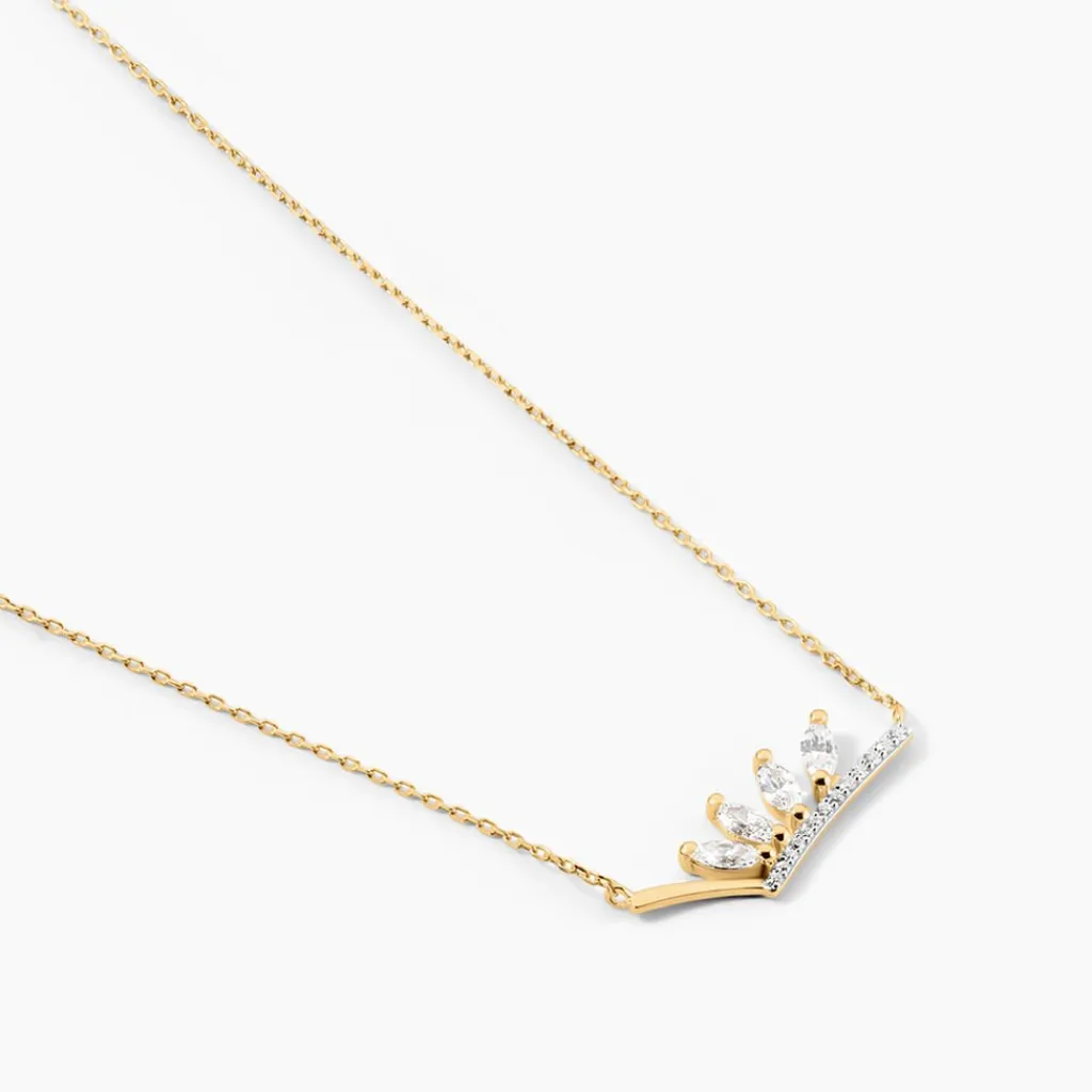 Histoire d'Or Collier Tiara De Zirconium or jaune oxyde Sale