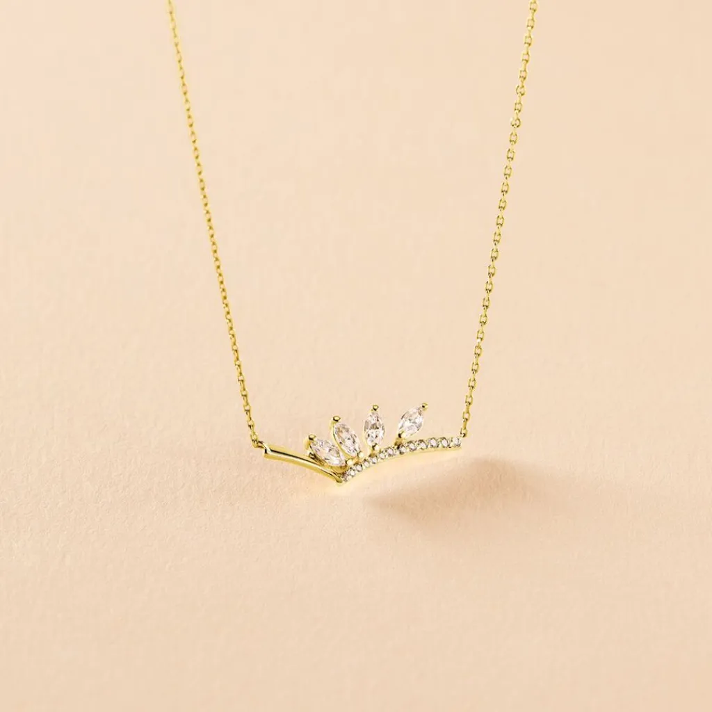 Histoire d'Or Collier Tiara De Zirconium or jaune oxyde Sale