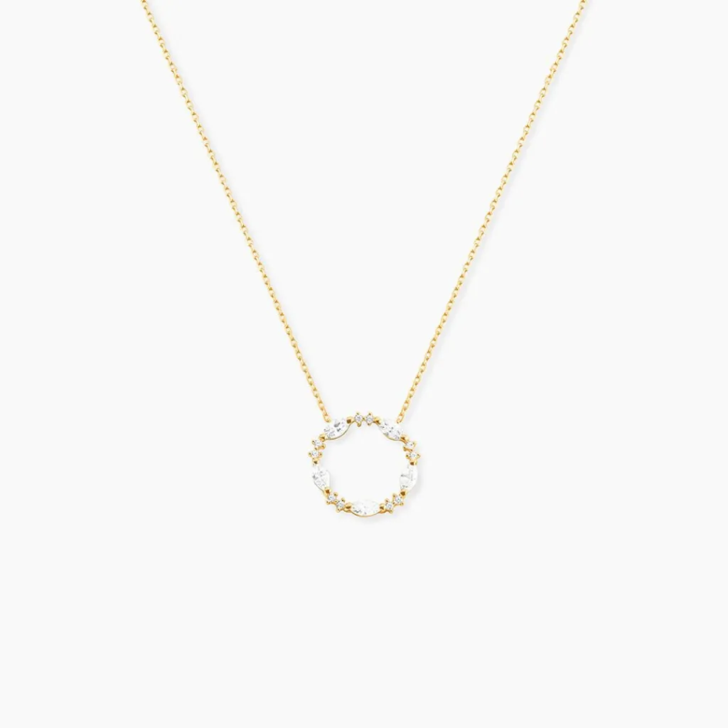 Histoire d'Or Collier Tiara De Zirconium or jaune oxyde New