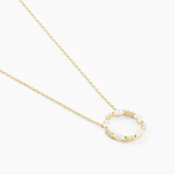 Histoire d'Or Collier Tiara De Zirconium or jaune oxyde New