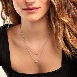 Histoire d'Or Collier Tiwa De Zirconium argent blanc oxyde