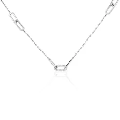 Histoire d'Or Collier Trait D'union Argent Blanc Oxyde De Zirconium Clearance