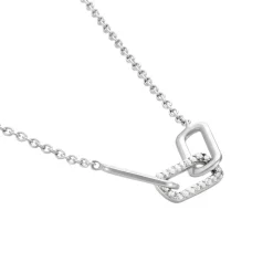 Histoire d'Or Collier Trait D'union Argent Blanc Oxyde De Zirconium Clearance