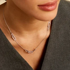 Histoire d'Or Collier Trait D'union Argent Blanc Oxyde De Zirconium Clearance