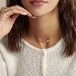 Histoire d'Or Collier Trinity Argent Rose New