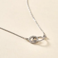 Histoire d'Or Collier Twillie Argent Blanc Oxyde De Zirconium Best