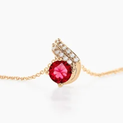 Histoire d'Or Collier Tyana Plaqué Or Jaune Pierre De Synthese Et Oxyde De Zirconium Outlet